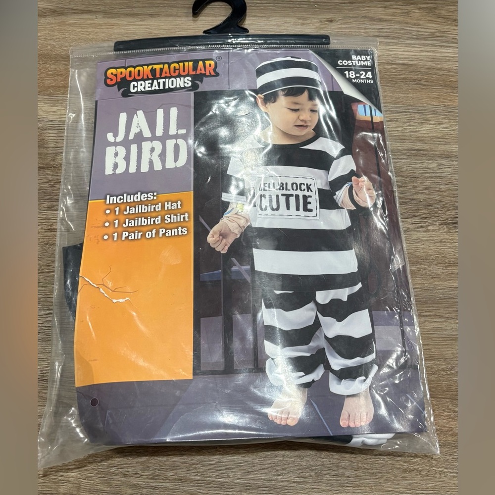 Toddler Prisoner Costume size 18-24months
